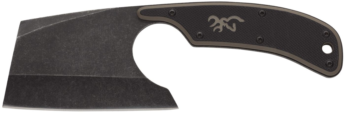 Browning 3220322B Cutoff Camp Boxed 2.50in Fixed Cleaver Plain Black Oxide