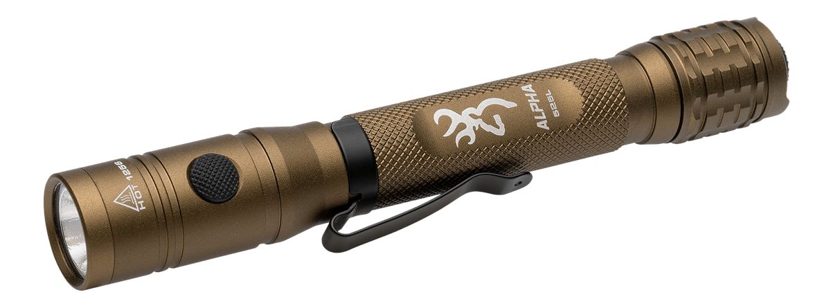 Browning 3711256 Alpha 2AA Flashlight Burnt Bronze 36/525 Lumens White LED/