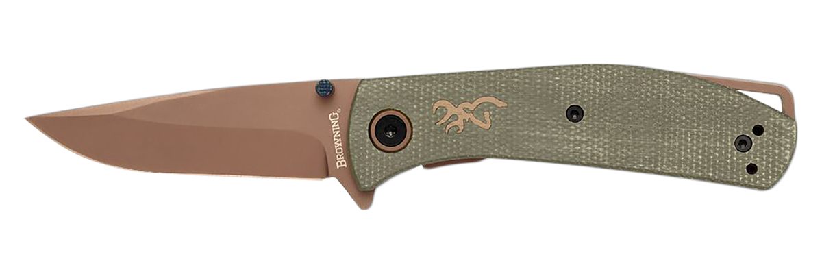 Browning 3220516B Trailside EDC Small 3in Folding Modified Drop Point Plain