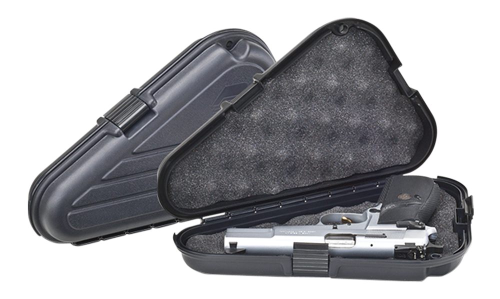 Plano Protector Series Shaped Pistol Case, Large, Black, Hunting Gun with P view 2