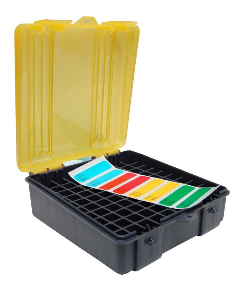 Plano 100-Count Handgun Ammo Box, Dark Gray, Lockable Ammunition Storage, S