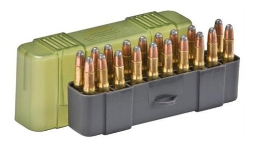 Plano 20 Round Ammo Case Rifle Charcoal/Green Hard .30-06/7mm Mag/.338/.340