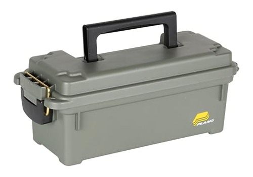 Plano Shot Shell Box, OD Green, Lockable Ammunition Storage with Heavy-Duty view 2