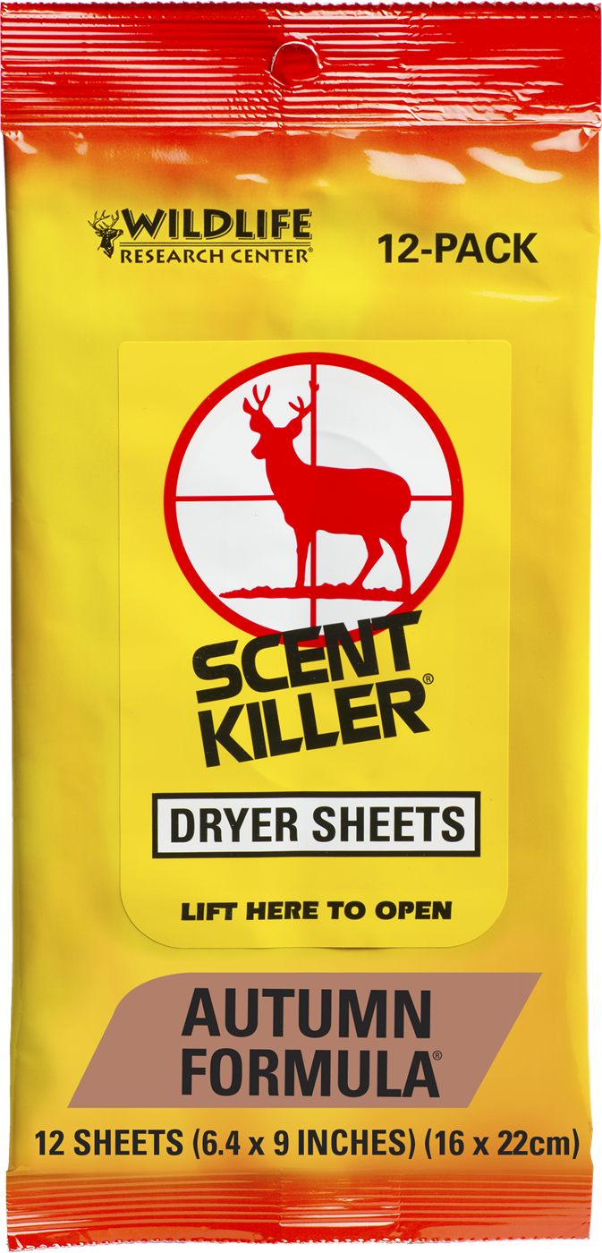 Wildlife Research 580 Scent Killer Autumn Formula Dryer Sheets, 12