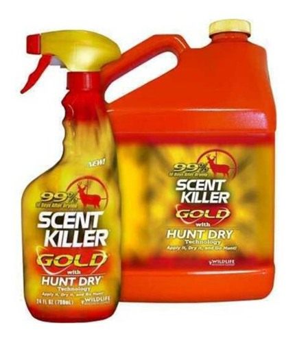 Wildlife Research Center Scent Killer Gold Combo 24 oz Spray Bottle and 1 G