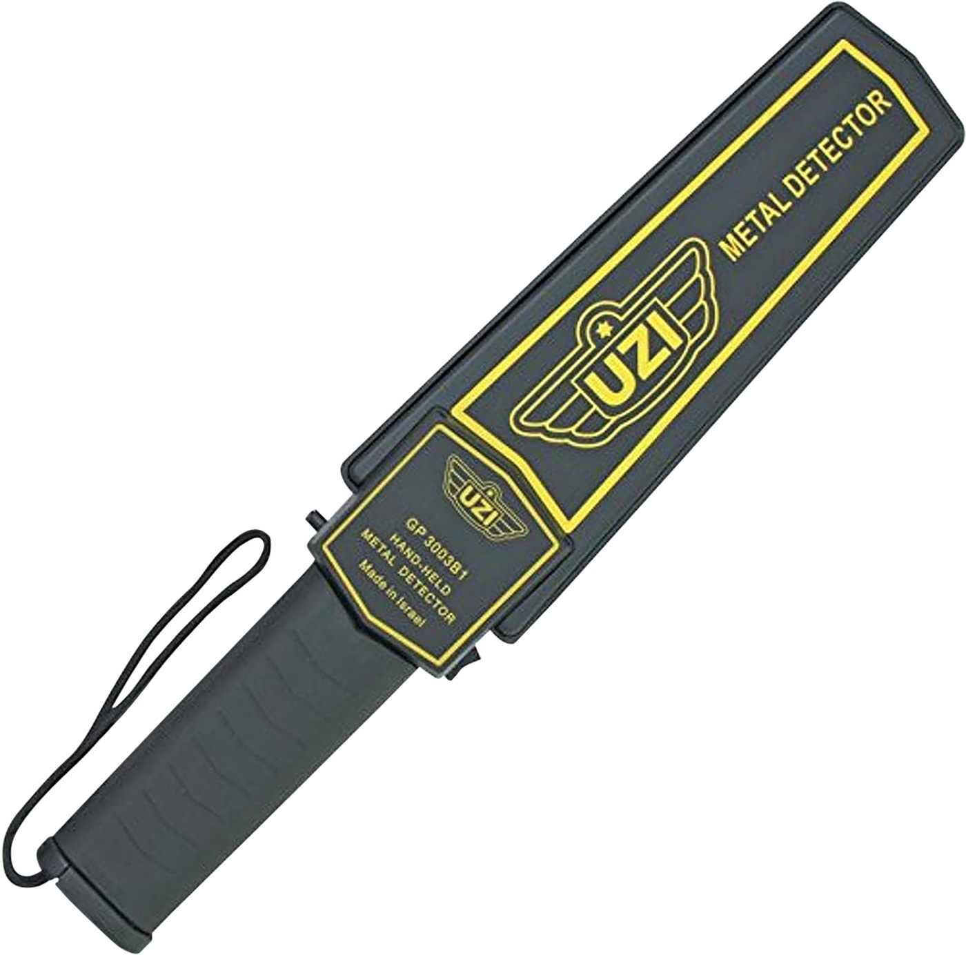 Camp Uzi Accessories Handheld Metal Detector Black/Yellow High-Impact Plast