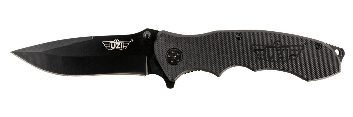 Camp Uzi Accessories UZKFDR006 Responder VI Black, Stainless-Steel Blade