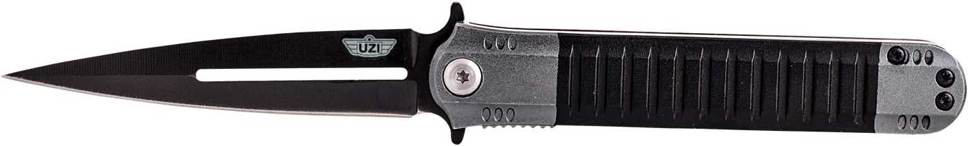 Camp Uzi Accessories UZKFDR009 Covert 3.50in Folding Spear Point Plain Blac