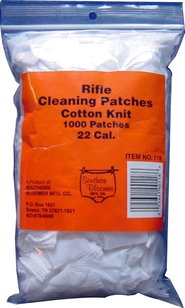 Southern Bloomer 1000-pack Gun Cleaning Patches.22C,white view 2