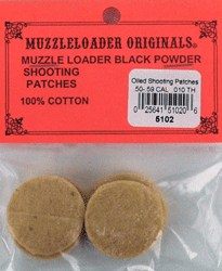 Modern Muzzleloader M-Loader Original Oiled Patch 50-59 .010 100PK