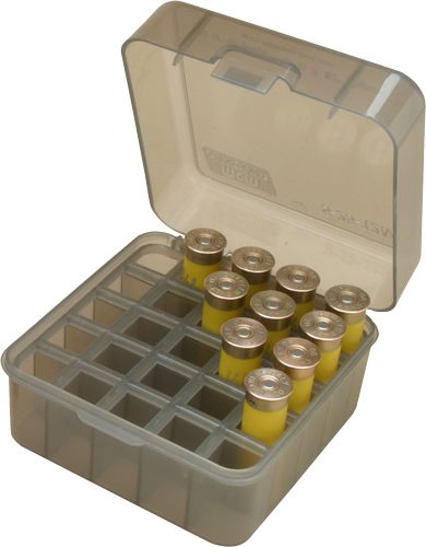 MTM S25D-41 Multi Gauge 25 Round Shotshell Box, USA Made, Clear Smoke view 2