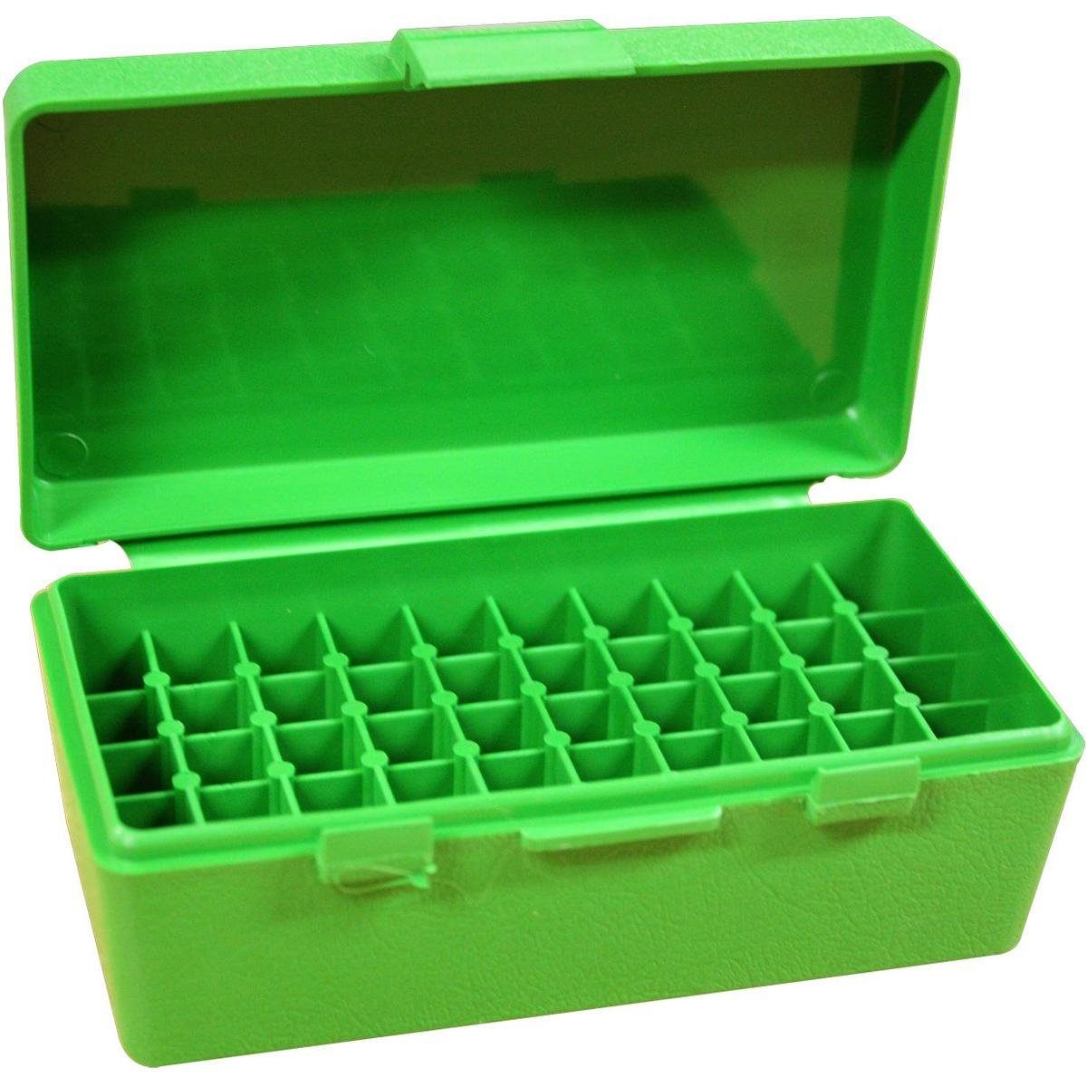 MTM 50 Round Flip-Top Ammo Box 41/44 Cal (Green) 1.75in