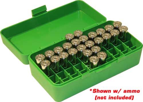 MTM 50 Round Flip-Top Ammo Box 41/44 Cal (Green) 1.75in view 2