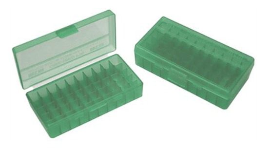 MTM P50-9M-10 Ammo Box 50 Round Flip-Top | Fits 380 ACP Cal| Made of Polypr view 2