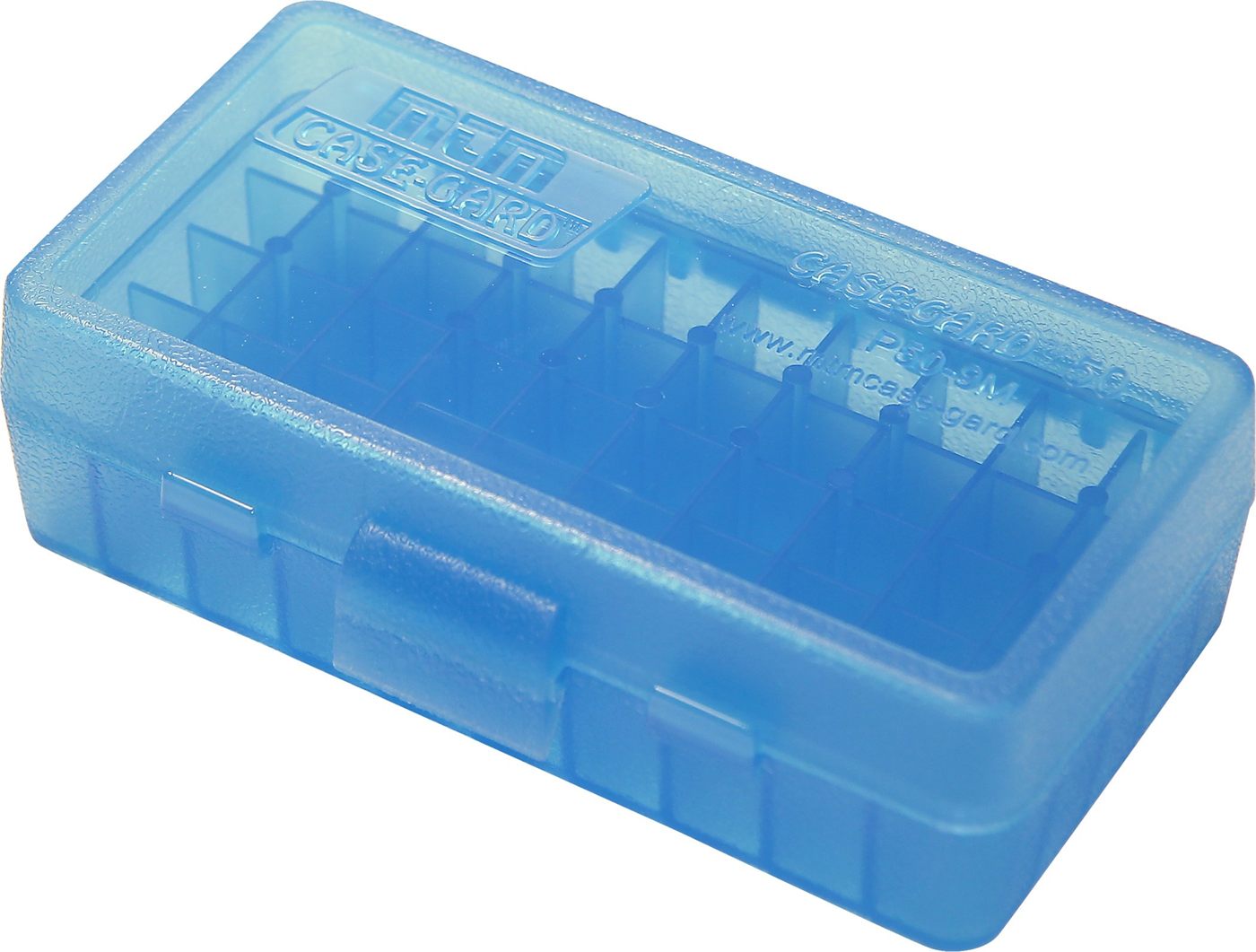 MTM P50-9M-24 Ammo Box 50 Round Flip-Top | Fits 380 ACP Cal| Made of Polypr