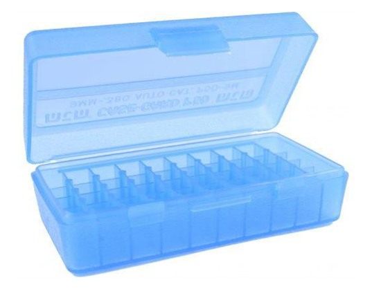 MTM P50-9M-24 Ammo Box 50 Round Flip-Top | Fits 380 ACP Cal| Made of Polypr view 2