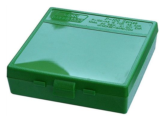 MTM 100 Round Flip-Top Ammo Box 40/45/10MM Cal (Green) view 3