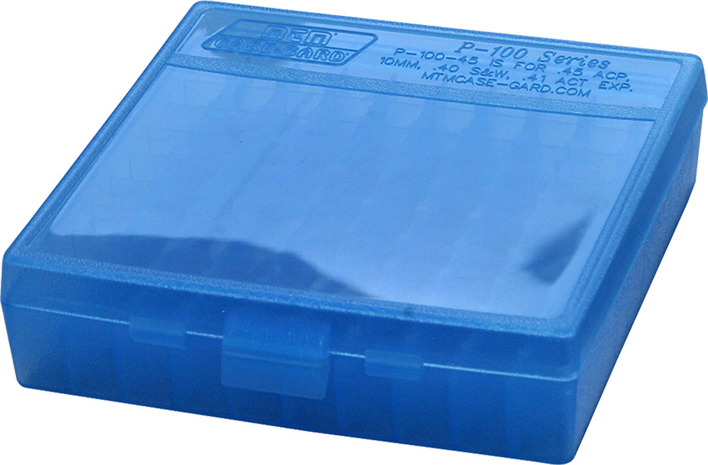 MTM P-100-9-24 Ammo Box Round Flip-Top | Fits 9mm 380 ACP | Easy grip | Sta