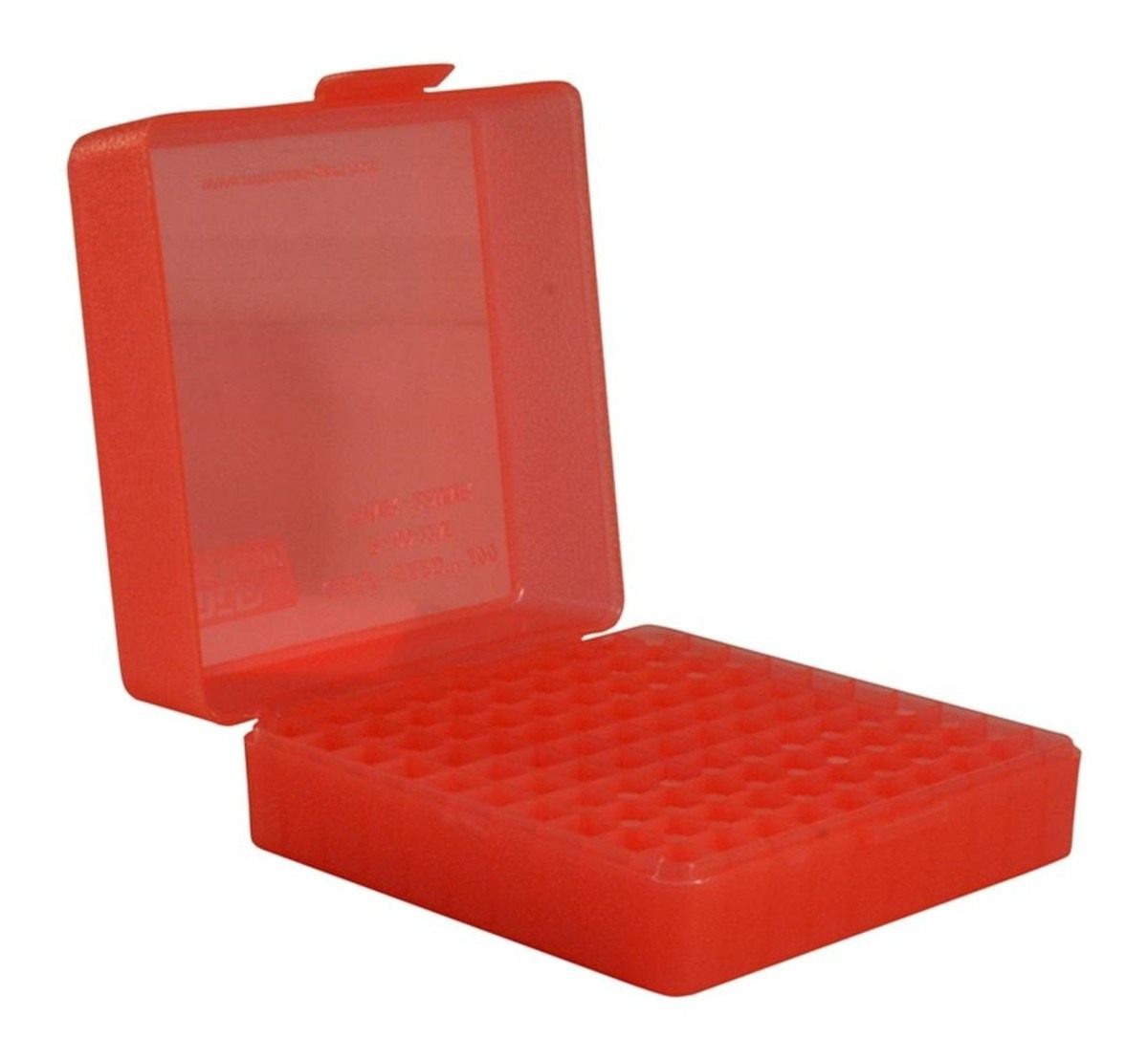 MTM 100 Mag Rim Fire Box, 22 USA Made, Clear Red view 2