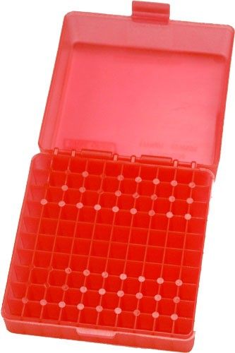 MTM 100 Mag Rim Fire Box, 22 USA Made, Clear Red view 4