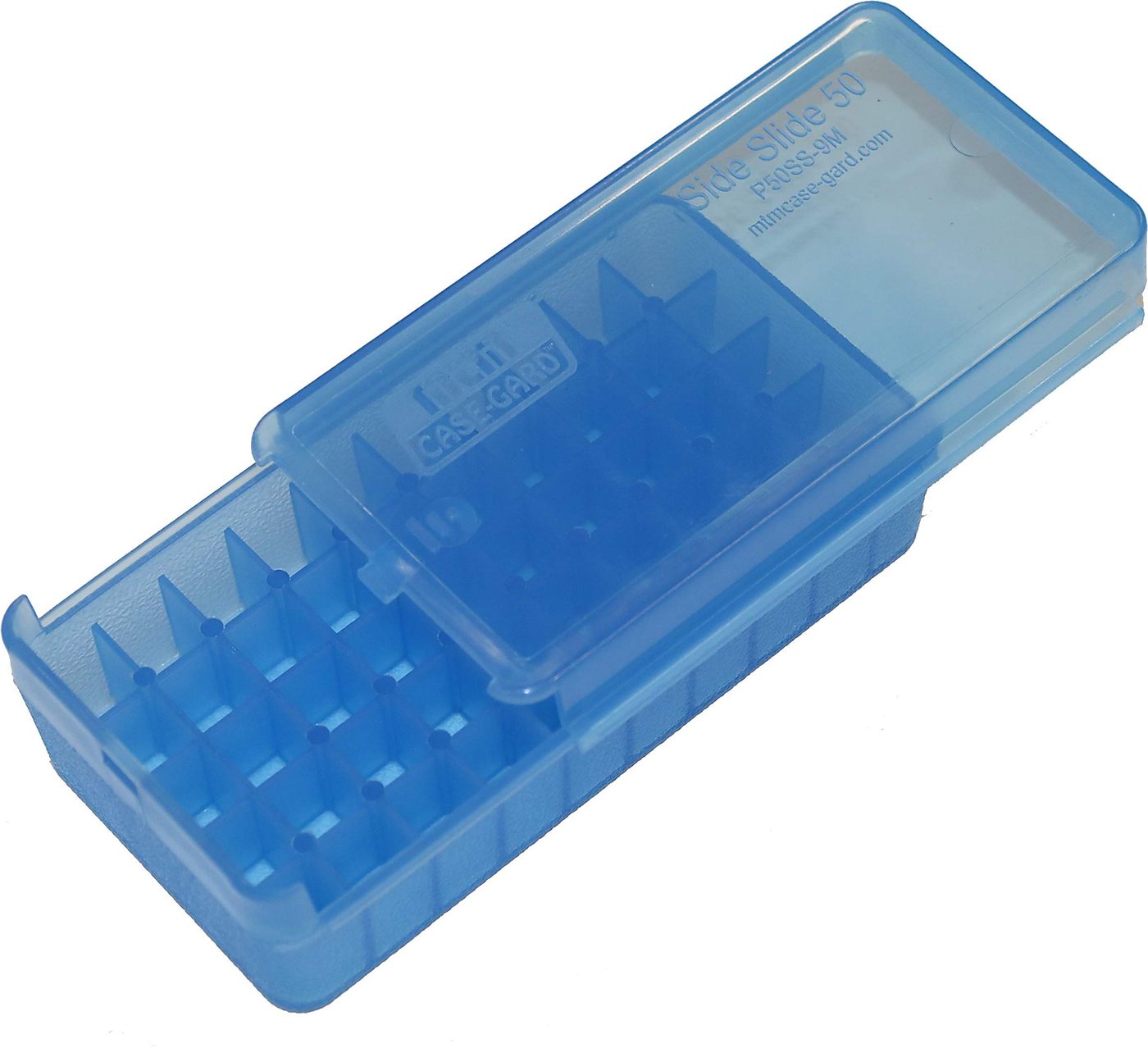 MTM P50SS-9M-24 380/9MM 50 Round Side Slide Pistol Ammo Box, USA Made, Clea