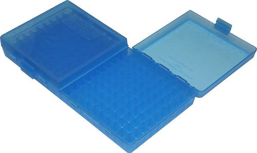 MTM Ammo Box 200 Round Flip-Top 9mm 380 ACP, Clear Blue view 3