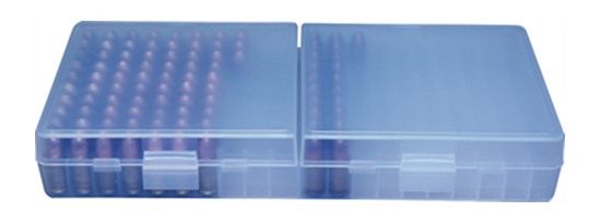 MTM Ammo Box 200 Round Flip-Top 9mm 380 ACP, Clear Blue view 4