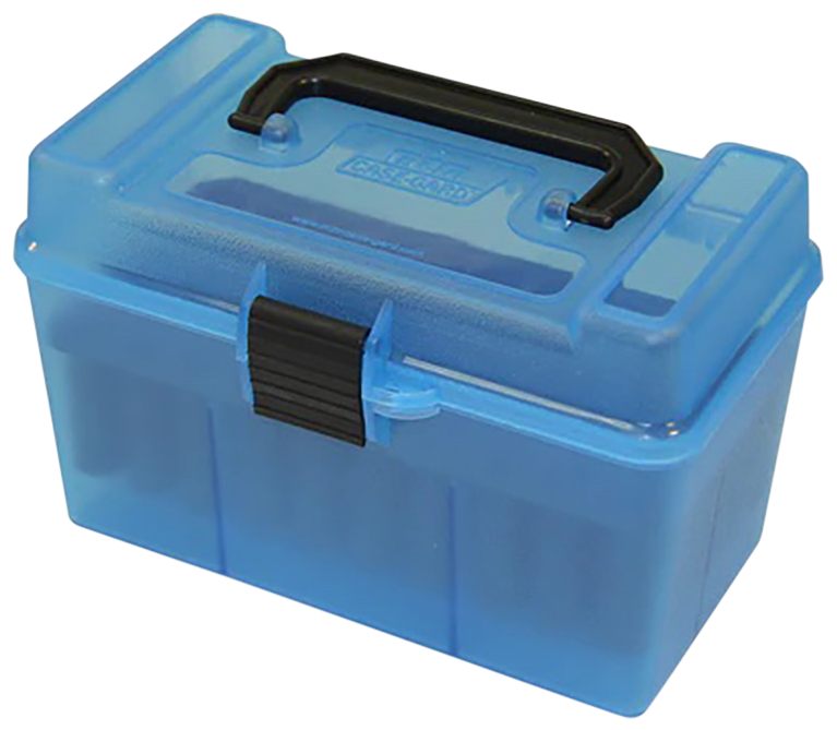 MTM Molded Products Case-Gard H50RL24 Deluxe Ammo Box Multi Clear Blue Poly