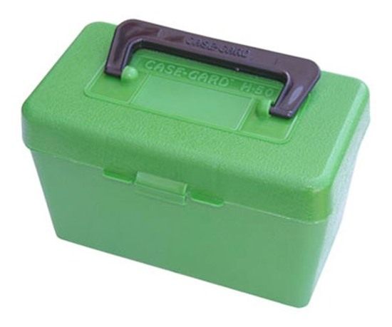 MTM H50-R-MAG - Deluxe Ammo Box 50 Round Handle 7mm Rem 300 Win Green view 3