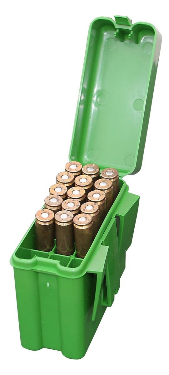 MTM RL-20-10 Belt Style Rifle Ammo Carrier, Round, Large, Green view 2