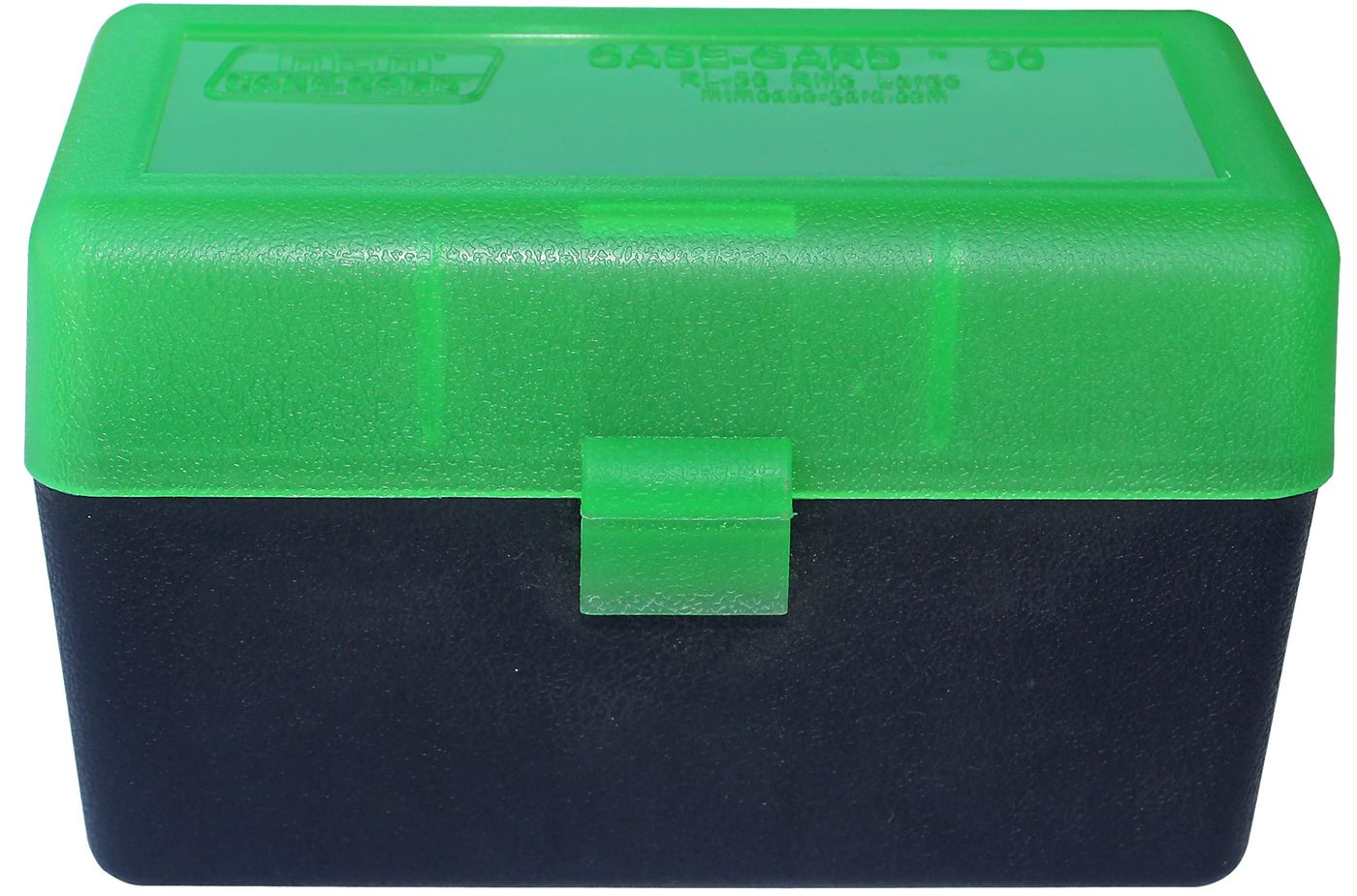 MTM 50 Round Flip-Top Rifle Ammo Box 270 Win 280 Rem 30-06, Clear Green