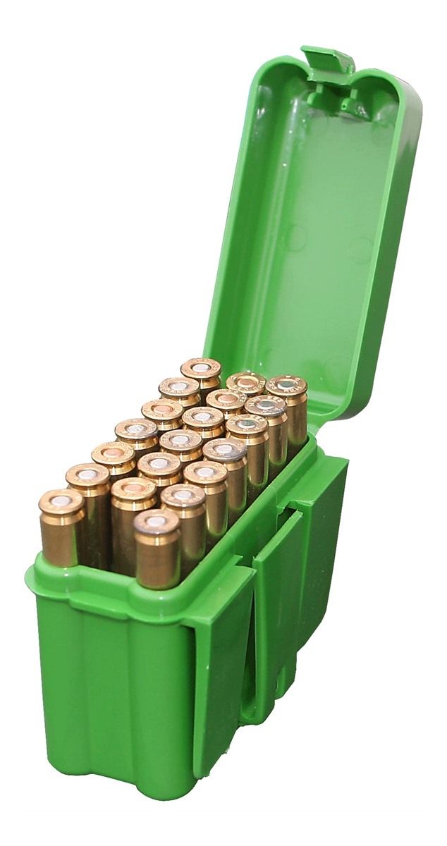 MTM RM-20-10 Belt Style Rifle Ammo Carrier, Round, Medium, Green
