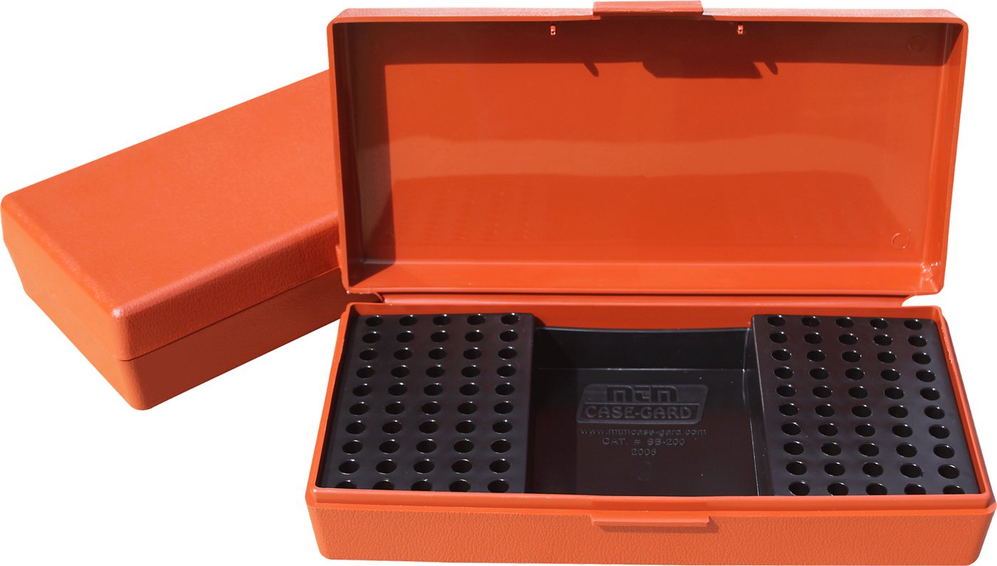 MTM SB-200-32 Round Small Bore Ammo Box .22 Long Rifle, USA Made, Rust