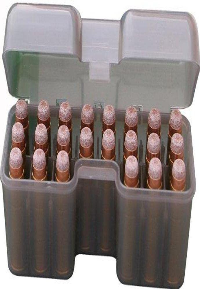 MTM 22 Round Flip-Top Rifle Ammo Box 270 WSM 300 45-70 (Clear Smoke) view 2