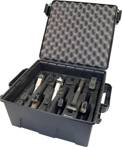 MTM Tactical Pistol Case-Holds 6 Handgun (Black) (19inX15.75inX8inH) view 2