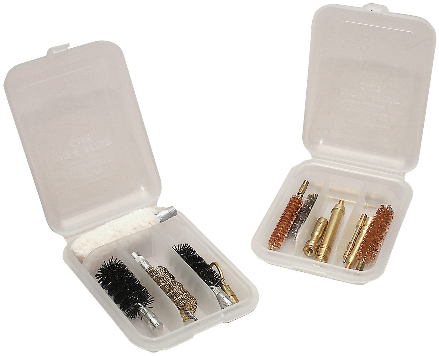 MTM JAG-00 and Brush Case, 4 Compartments, USA Made, Clear view 2