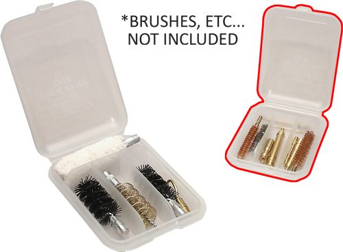 MTM JAG-00 and Brush Case, 4 Compartments, USA Made, Clear view 3