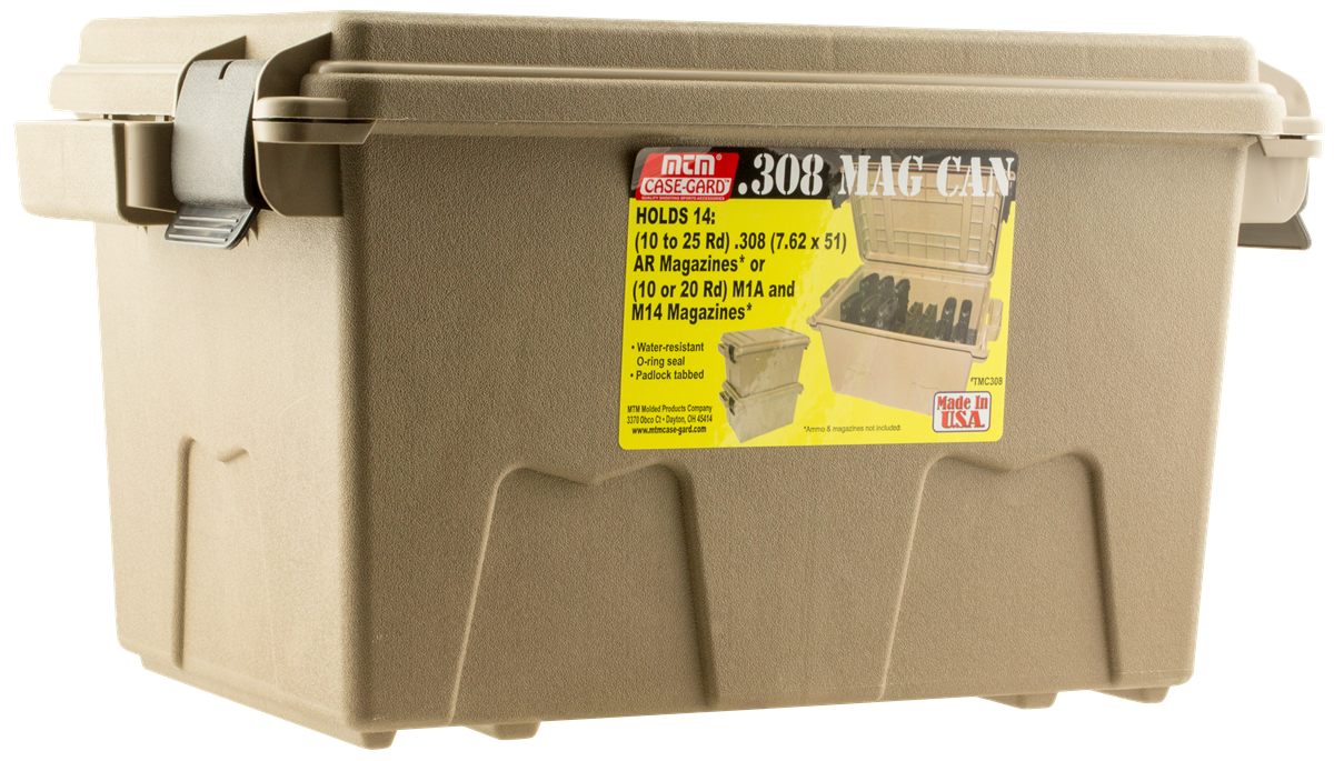 MTM TMC308 Tactical Magazine Can, 308 7.62x51 Storage, Stackable, Water Res