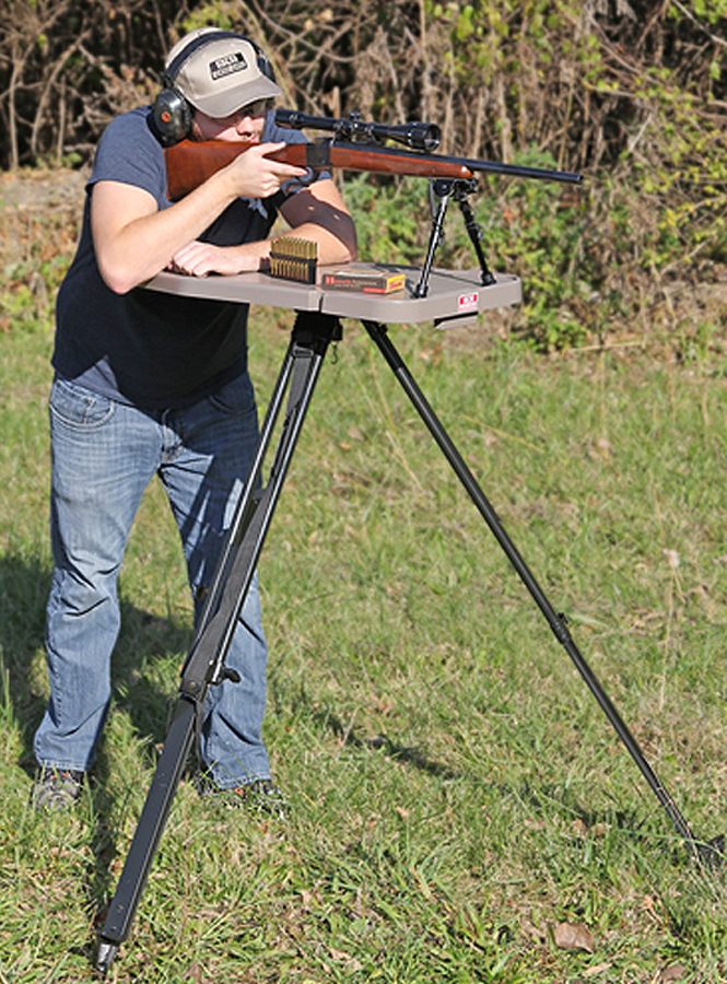 MTM Molded Products Case-Gard HLST Hi-Low Shooting Table Black/FDE 18in-55i