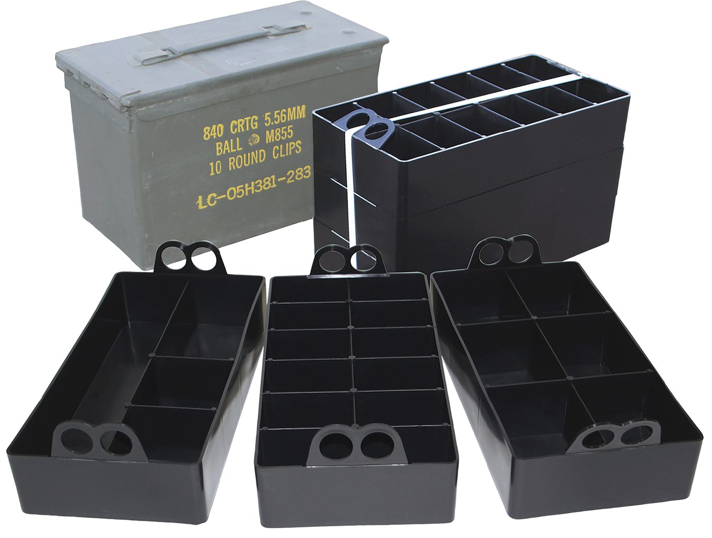 MTM ACO Ammo Can Organizer, 3 Pack, USA Made, Black