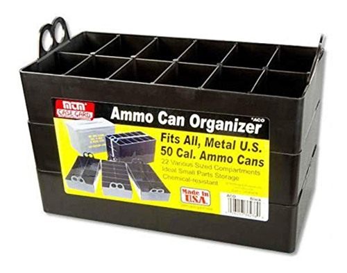 MTM ACO Ammo Can Organizer, 3 Pack, USA Made, Black view 3