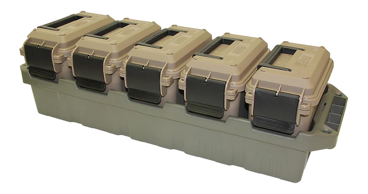 MTM Molded Products Case-Gard AC5C 5-Can Ammo Crate Mini Dark Earth/Army Gr
