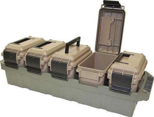 MTM Molded Products Case-Gard AC5C 5-Can Ammo Crate Mini Dark Earth/Army Gr view 2