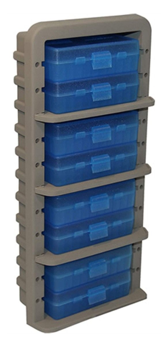 MTM AR9M Ammo Rack for Pistol Calibers (8-Ammo Boxes) Clear Blue