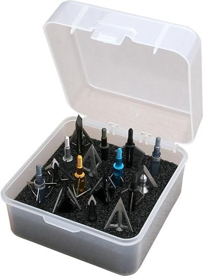 MTM BH16 Broadhead Box - Holds 16 Fixed or Mech. USA Made, Clear view 3