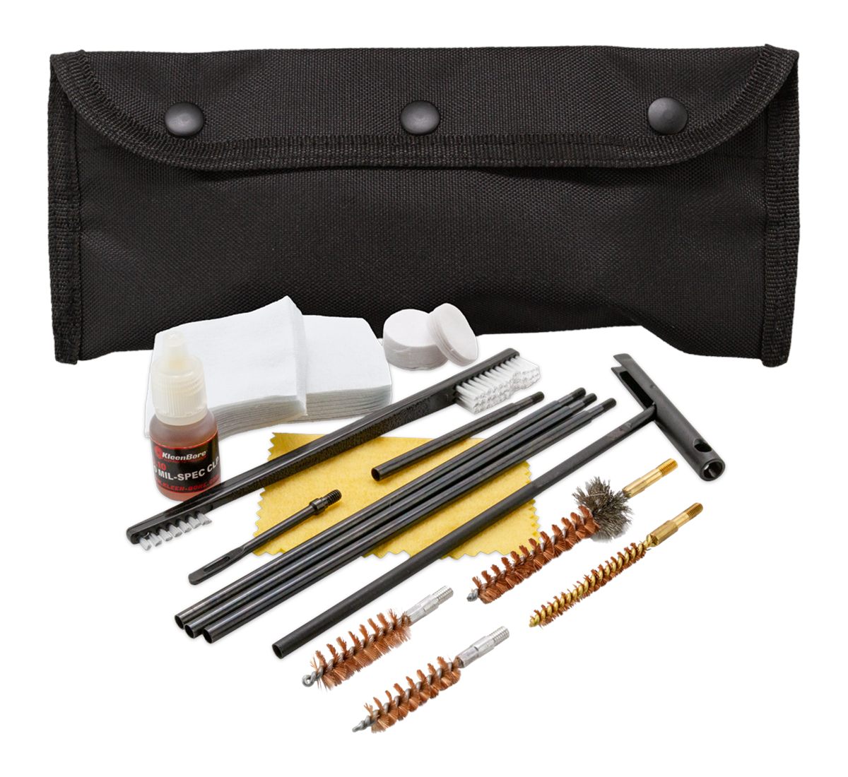 Kleenbore POU301B All Caliber Cleaning Kit Handgun/Rifle Bronze/Nylon Brist