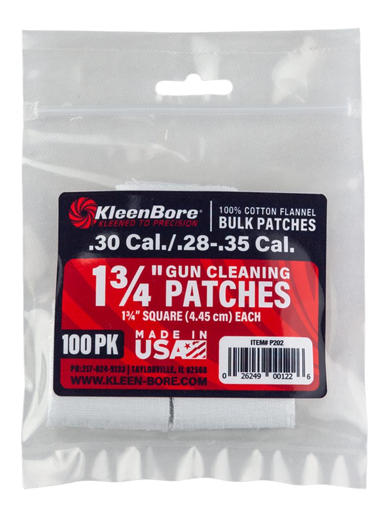 Kleenbore P202 Super Shooter .30/ .28 - .35 Cal 1.75in 100% Cotton Flannel
