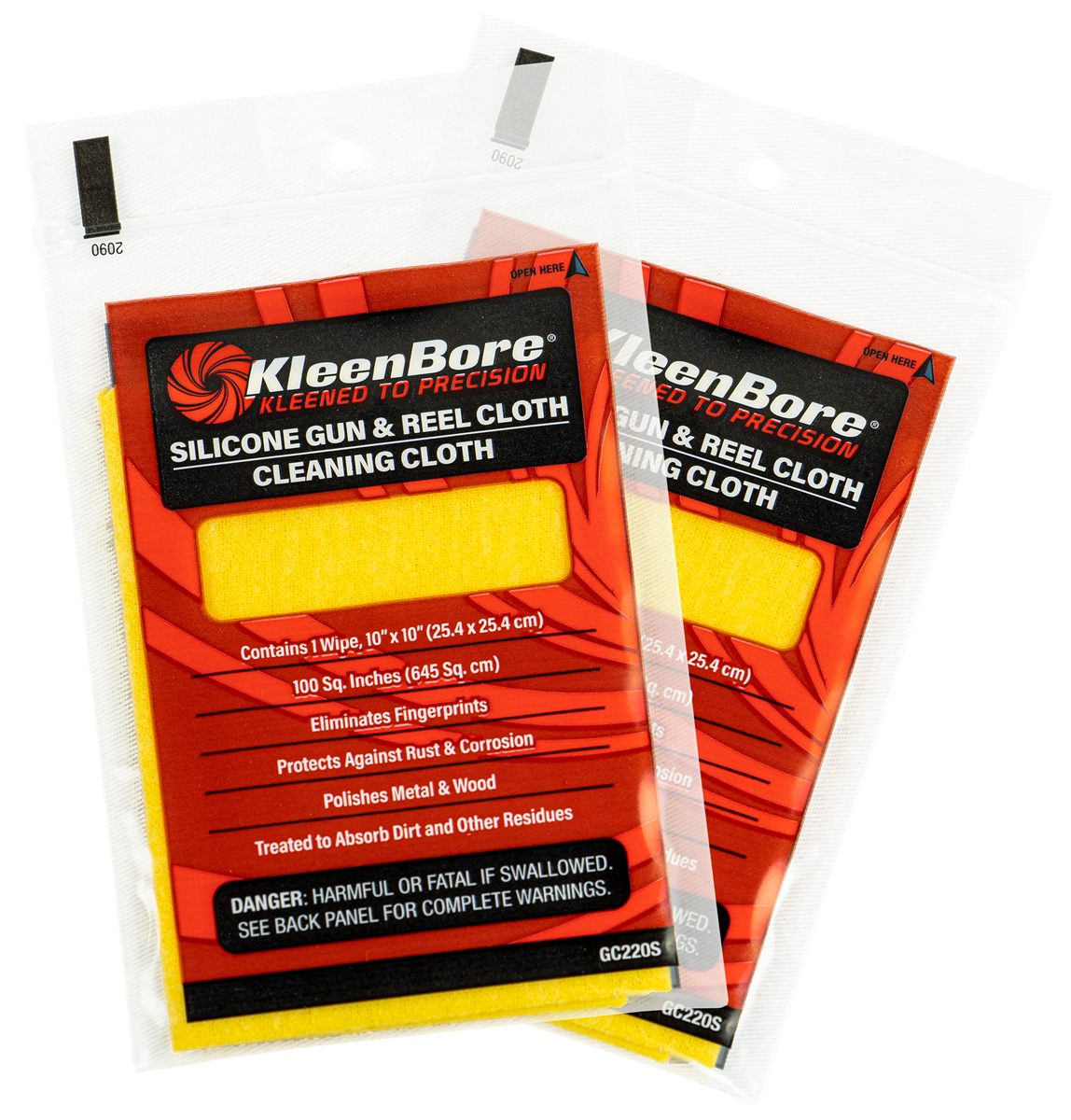 KleenBore GC220P Gun Reel Silicone Cloth 10in Treated Cotton Flannel 10 Per
