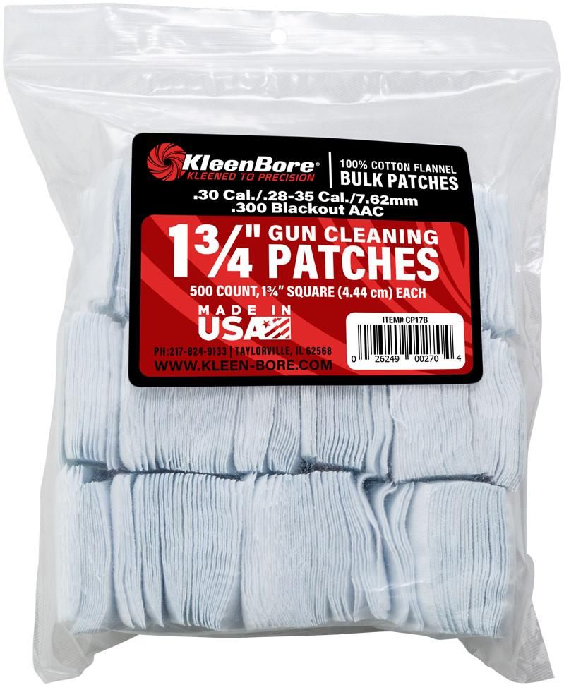 Kleen Bore 1 3/4in Cleaning Patches .28-.35 Cal 500/ct