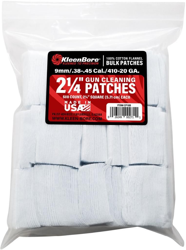Kleen Bore 2 1/4in Cleaning Patches .38/.45 Cal .410-20 ga 500/ct